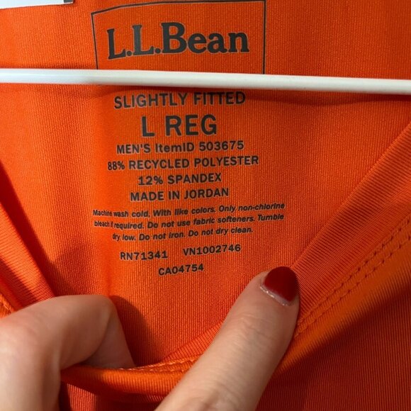 LL Bean Mens Large Long Sleeve Workout Shirt - Picture 4 of 7